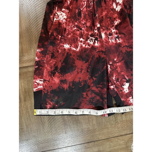 Under Armour Mens Size Small Training Red Black White Athletic Loose Fit Shorts - Picture 9 of 14